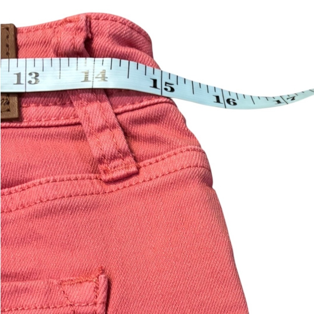 Flag &‎ Anthem Denim Shorts Cuffed Coral Pink Casual Everyday Size 6/28NWT - Picture 3 of 9